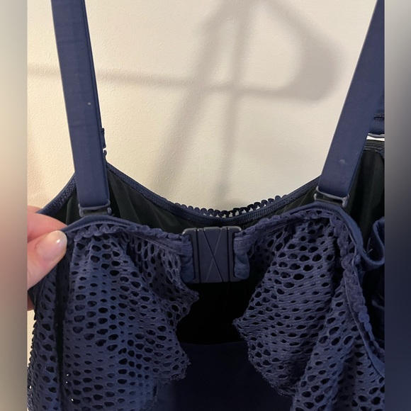Navy One-piece with Ruffle - Picture 5 of 8